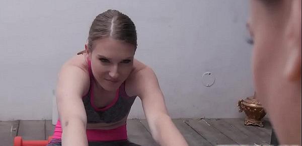  Teens Ashley Lane and Izzy Lush takes the lucky studs big prick